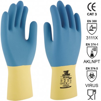 GUANTES DE POLICLOROPRENO (NEOPRENO) SOBRE LÁTEX Mod. BI-NEOX (HP-300)