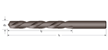 A101 - Dormer HSS Templado al vapor 118°  Broca , serie corta - Izquierdas Serie corta DIN 338