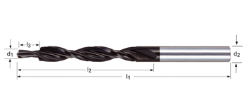 A402 - Dormer HSS Templado al vapor 118°  Broca Bidiametral - 180° Larga Brocas bidiametrales 180° DIN 8376