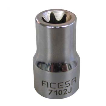 LLAVE DE VASO TORX CON CUADRADO DE 1/4
