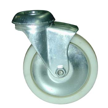 RUEDA DE NYLON CON SOPORTE GIRATORIO