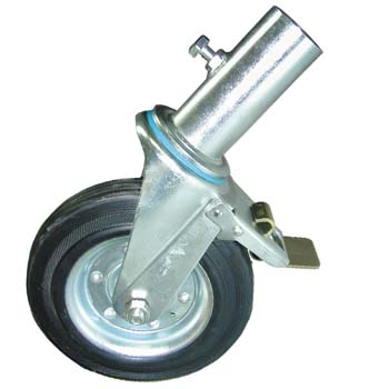 RUEDA PARA ANDAMIOS CON SOPORTE PARA TUBO EXTERIOR