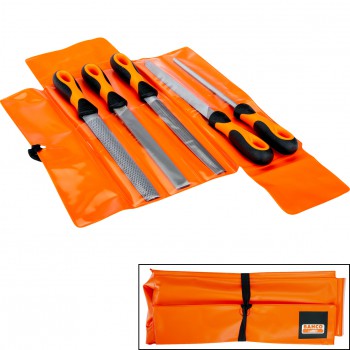 JUEGO DE LIMAS ERGO™ CON ESCOFINA DE MEDIA CAÑA, PICADO ENTREFINO - CINCO UNIDADES Ref. 1-477