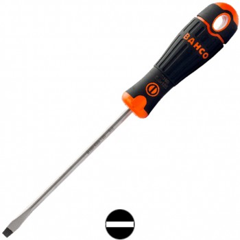 DESTORNILLADOR DE PUNTA PLANA BAHCOFIT CON MANGO DE GOMA Ref. B190