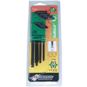 JUEGO DE LLAVES ACODADAS TORX® CON PUNTA-BOLA 8 PIEZAS