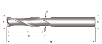 C122 - Dormer HSS-E Brillante DIN 1835 A Shank Fresas de acabado N Dormer Dormer