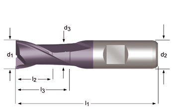C126 - Dormer HSS-E-PM TiCN DIN 1835 B Shank Fresas de ranurar N DIN 327 D DIN 327 D