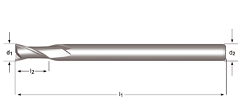 C167 - Dormer HSS-E Brillante DIN 1835 A Shank Fresas de acabado N Dormer Dormer