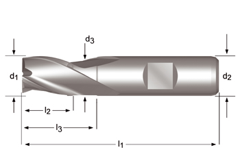 C306 - Dormer HSS-E-PM Brillante DIN 1835 B Shank Fresas de ranurar N DIN 327 D DIN 327 D