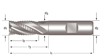 C400 - Dormer HSS-E Brillante DIN 1835 B Shank Fresas desbaste NF DIN 844 K DIN 844 K