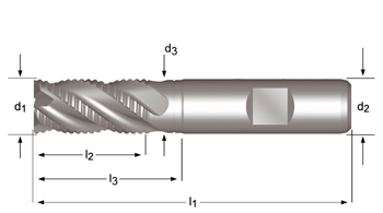 C407 - Dormer HSS-E-PM Brillante DIN 1835 B Shank Fresas desbaste NRA DIN 844 K DIN 844 K