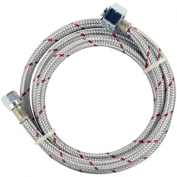 TUBO FLEXIBLE DE GOMA CON TRENZADO DE ACERO PARA SOLDADORES DE GAS GLP Ref. A-200 I-21.8
