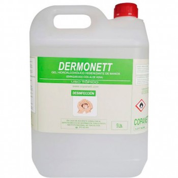 GEL HIDROALCOHÓLICO DERMONETT (5 LITROS)