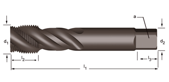 E043 - Dormer HSS-E Templado al vapor G(BSP)  G(BSP) Machos de máquina Estrías helicoidales a 45° Estrías helicoidales a 45° DORMER-ISO