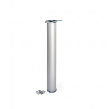 Pata para mesa, D. 80 mm, regulable 710-730 mm, Aluminio, Anodizado mate
