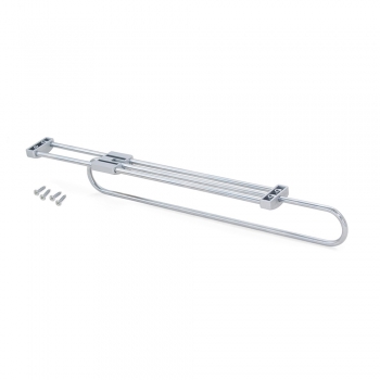 Colgador extraible para armario, 450 mm, Acero y plástico, Cromado
