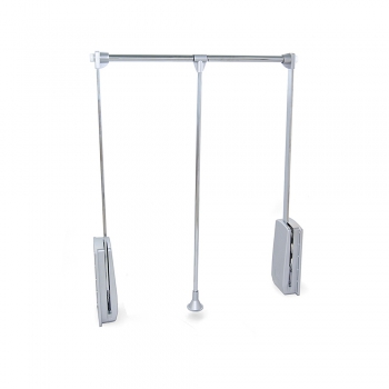 Colgador abatible para armario, regulable 450-600 mm, hasta 12 kg, Acero, Cromado
