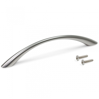 Tiradores para mueble, intereje 128 mm, Zamak, Niquel Satinado