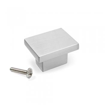 Pomo para mueble, Zamak, Niquel satinado