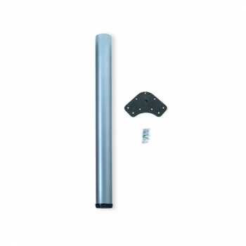 Pata para mesa, D. 60 mm, regulable 870-890 mm, Acero, Gris metalizado