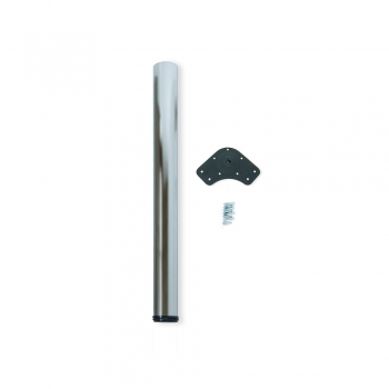 Pata para mesa, D. 60 mm, regulable 870-890 mm, Acero, Níquel satinado