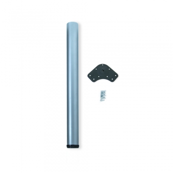 Pata para mesa, D. 80 mm, regulable 710-740 mm, Acero, Gris metalizado