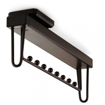 Colgador extraible para armario, 445 mm, cierre suave, Aluminio, color moka