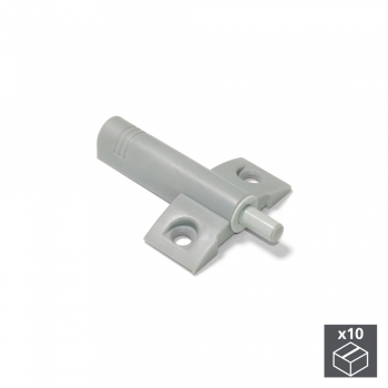 Pistón amortiguador para puerta abisagrada, cierre suave, Plástico, Gris, 10 ud.