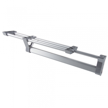 Colgador extraible para armario, 350 mm, Aluminio y plástico, Anodizado mate