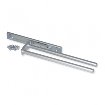Toallero extensible, 2 brazos, 310 mm, Aluminio, Anodizado mate