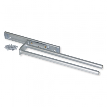 Toallero extensible, 2 brazos, 440 mm, Aluminio, Anodizado mate