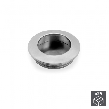 Pomo para mueble, D. 41 mm, Zamak, Níquel satinado, 25 ud.