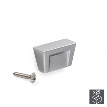 Pomo para mueble, D. 41 mm, Zamak, Cromado mate, 25 ud.
