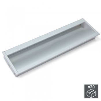 Tiradores para mueble, intereje 160 mm, Aluminio, Anodizado mate, 20 ud.