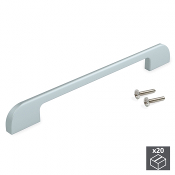 Tiradores para mueble, intereje 160 mm, Aluminio, Anodizado mate, 20 ud.