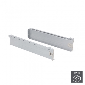 Kit cajón de cocina Ultrabox, altura 86 mm, prof. 350 mm, Acero, Gris metalizado, 10 ud.