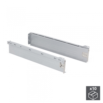 Kit cajón de cocina Ultrabox, altura 86 mm, prof. 450 mm, Acero, Gris metalizado, 10 ud.
