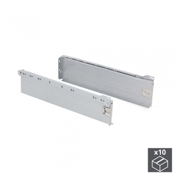 Kit cajón de cocina Ultrabox, altura 118 mm, prof. 350 mm, Acero, Gris metalizado, 10 ud.