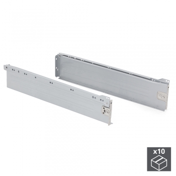 Kit cajón de cocina Ultrabox, altura 118 mm, prof. 500 mm, Acero, Gris metalizado, 10 ud.