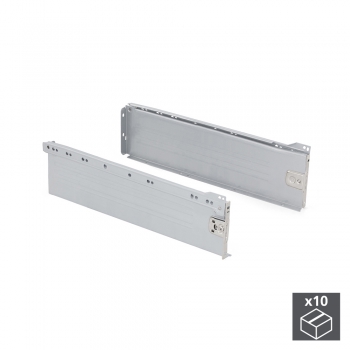 Kit cajón de cocina Ultrabox, altura 150 mm, prof. 350 mm, Acero, Gris metalizado, 10 ud.