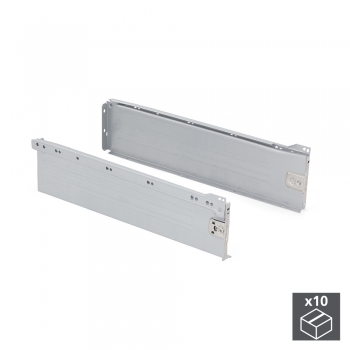 Kit cajón de cocina Ultrabox, altura 150 mm, prof. 450 mm, Acero, Gris metalizado, 10 ud.