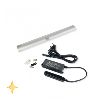 Aplique LED, 395 mm, sensor movimiento, Luz blanca cálida, Aluminio y plástico