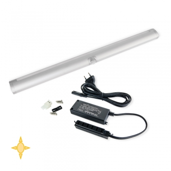 Aplique LED, 595 mm, sensor movimiento, Luz blanca cálida, Aluminio y plástico
