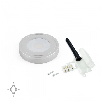 Foco LED, D. 70 mm, Luz blanca natural, Alumino y plástico, Anodizado mate