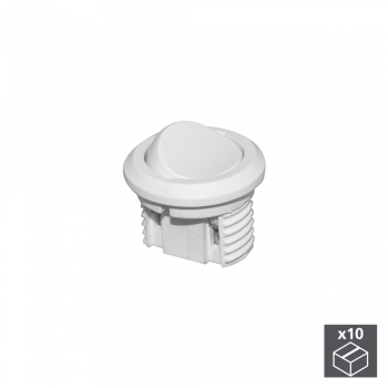 Interruptor para empotrar, Plástico, Blanco, 10 ud.