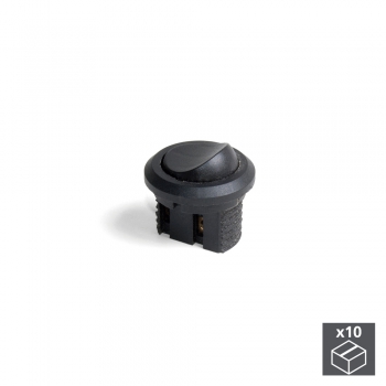 Interruptor para empotrar, Plástico, Negro, 10 ud.