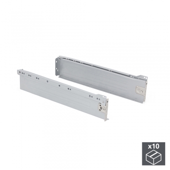 Kit cajón de cocina Ultrabox, altura 86 mm, prof. 270 mm, Acero, Gris metalizado, 10 ud.