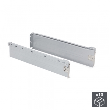 Kit cajón de cocina Ultrabox, altura 118 mm, prof. 400 mm, Acero, Gris metalizado, 10 ud.