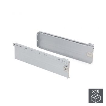 Kit cajón de cocina Ultrabox, altura 150 mm, prof. 270 mm, Acero, Gris metalizado, 10 ud.