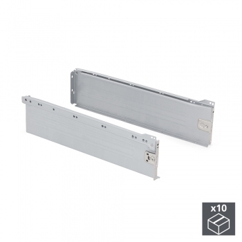 Kit cajón de cocina Ultrabox, altura 150 mm, prof. 400 mm, Acero, Gris metalizado, 10 ud.